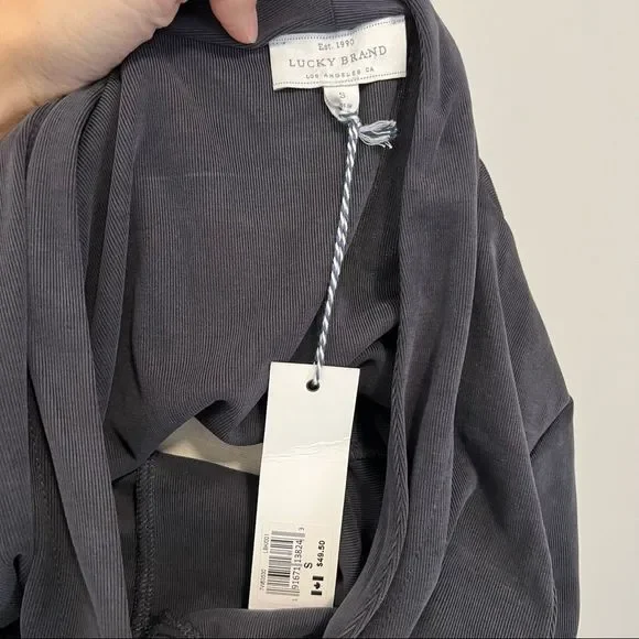 NWT Lucky Brand Long Sleeve Ribbed V Neck Bodysuit - Picture 14 of 15